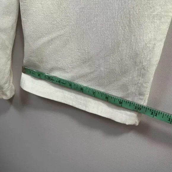 ZARA Women's White High-Waisted Straight-Leg Pants - Picture 14 of 16